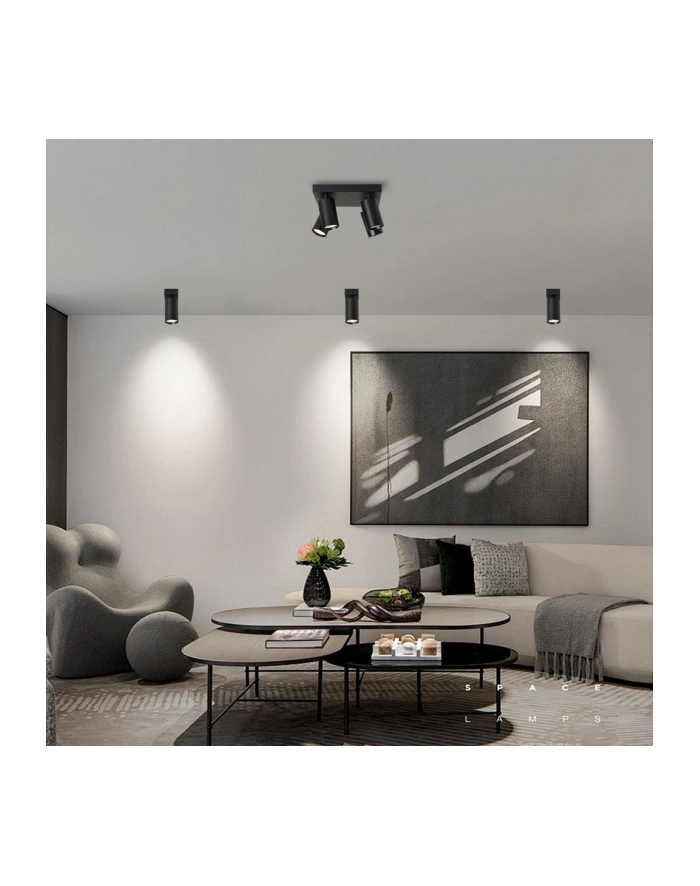 IMMAX Reflektor Punkt 4S czarny GU10 (1806645) główny