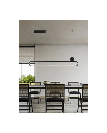 IMMAX Lampa Sufitowa OVAELE SMART 122cm czarna 50W nr 1