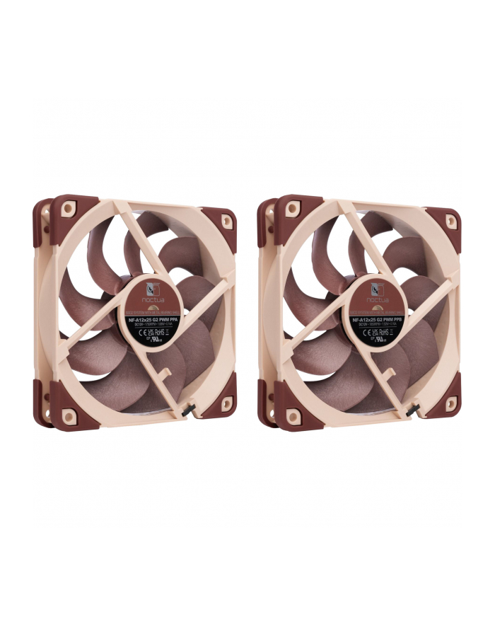 Noctua Zestaw wentylatorów NF-A12x25 G2 PWM Sx2 PP Sterrox 120mm Push Pull (2szt) (NFA12X25G2PWMSX2PP) główny