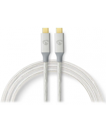 Nedis CCTB64020AL20 kabel Usb 2 m USB4 Gen 2x2 Usb C Srebrny