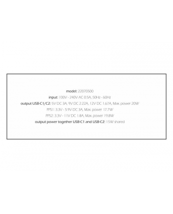 Swissten Adapter Gan 2X Usb-C 20W Pd Biała nr 1