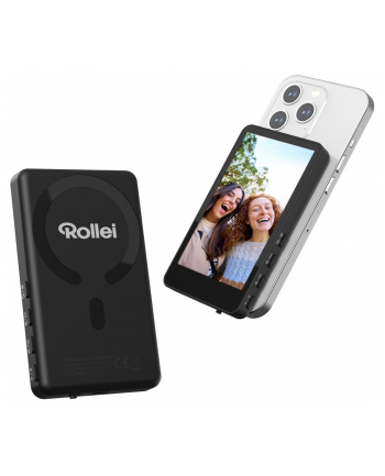 Rollei Easy Creator ekran monitora do selfie do telefonu, 10.1 cm, magnetyczne akcesorium do tylnej aparatu, kompatybilne z iPhone'em i Androidem, do nr 2
