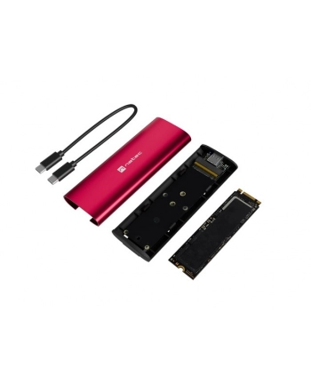 natec Obudowa SSD zewnętrzna RHINO M.2 NVME USB-C 3.2 ruby red nr 1