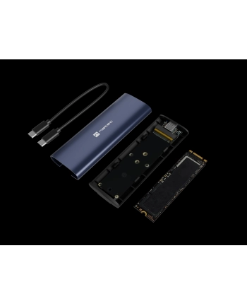natec Obudowa SSD zewnętrzna RHINO M.2 NVME USB-C 3.2 steel navy nr 1