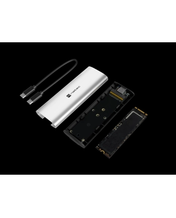 natec Obudowa SSD zewnętrzna RHINO M.2 NVME USB-C 3.2 arctic silver