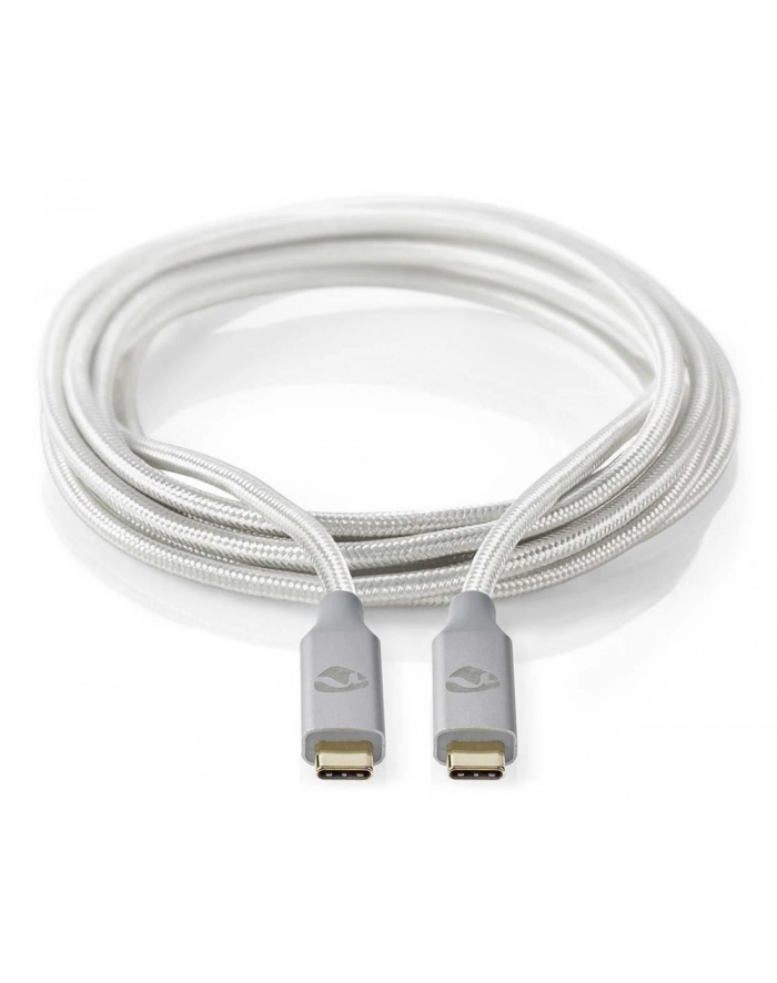 Nedis CCTB64020AL20 kabel Usb 2 m USB4 Gen 2x2 Usb C Srebrny główny