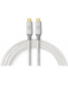 Nedis CCTB64020AL20 kabel Usb 2 m USB4 Gen 2x2 Usb C Srebrny - nr 2