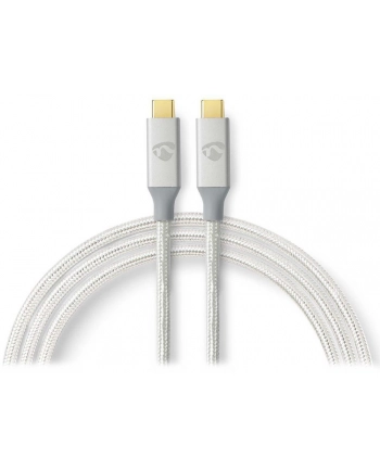 Nedis CCTB64020AL20 kabel Usb 2 m USB4 Gen 2x2 Usb C Srebrny