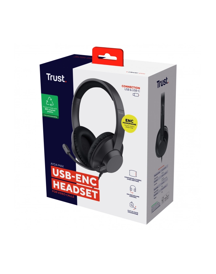 trust Słuchawki przewodowe MAX USB-ENC główny