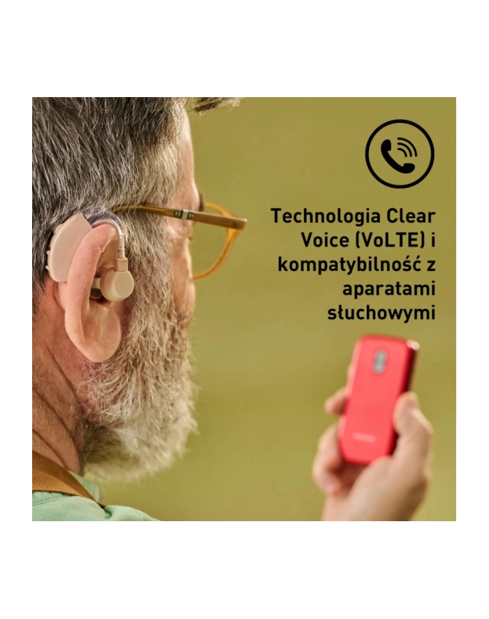 panasonic Telefon komórkowy KX-TU410 EXR 4G czerwony główny