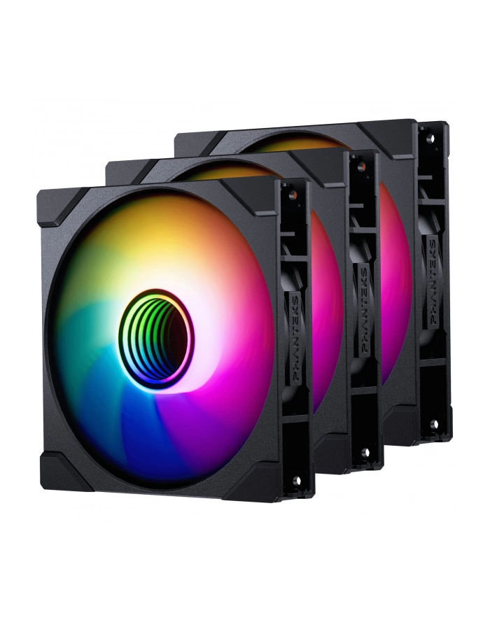 Zestaw wentylatorów Phanteks M25 Gen2 PWM ARGB Reverse Airflow 140mm, czarny (3 szt) główny