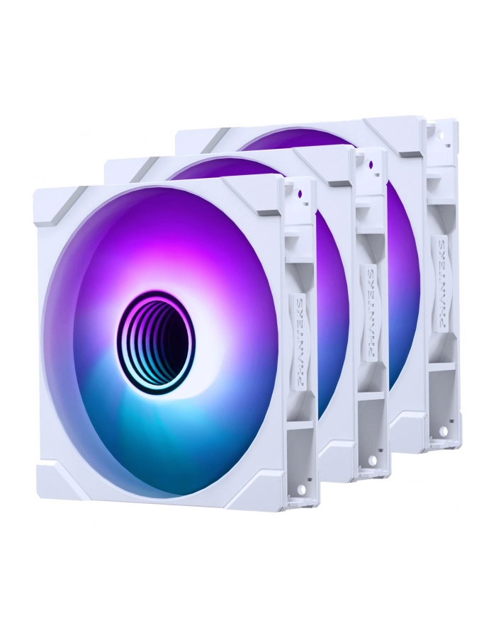 Zestaw wentylatorów Phanteks M25 Gen2 PWM ARGB Regular Airflow 140mm, biały (3 szt) główny