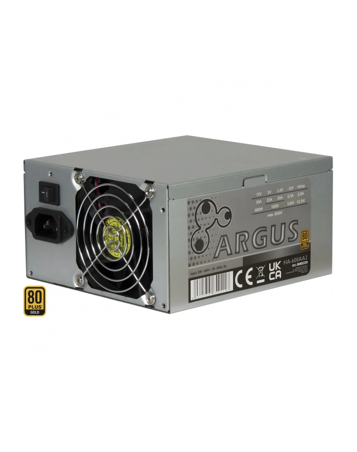 Inter-Tech Argus 600AA2 600W (88882239)  1x PCIe główny
