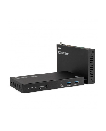 Lindy Przedłużacz 100m Cat.6A z 2 hostami Usb 3.2 Gen 1 i Hdmi 4K60 HDBaseT (L39365)