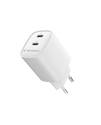 gembird Ładowarka uniwersalna 2xUSB-C PD 45W biała nr 2