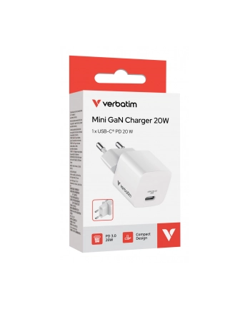 verbatim Ładowarka Mini GaN 20W USB-C P.D 3.0 nr 1