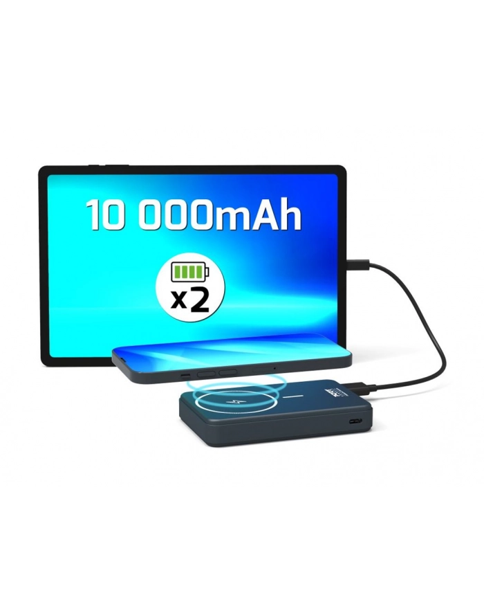 Port Designs Litowo-polimerowy (LiPo) 10000 mAh Bezprzewodowe ładowanie Czarny (907005) główny