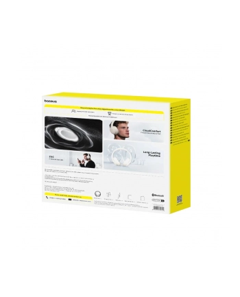 baseus Słuchawki nauszne bluetooth 6.0 BASS LITE beżowe nr 1