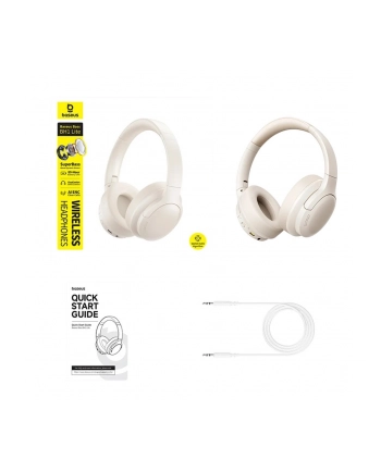 baseus Słuchawki nauszne bluetooth 6.0 BASS LITE beżowe nr 2