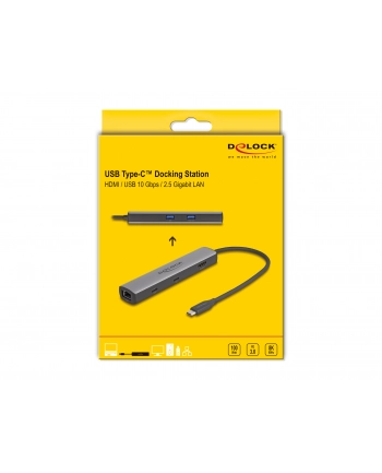 Stacja/replikator Delock USB 40 Gbps USB Type-C™ stacja dokująca 8K - HDMI / USB 10 Gbps / 2,5 Gigabit LAN / PD 3.0 100 W nr 1