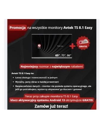 avtek Monitor interaktywny TS 8.1 Easy 65 z System Androidem nr 1