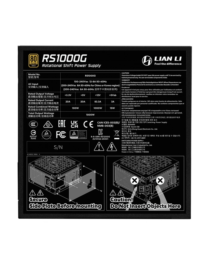 SilentiumPC Lian Li RS Series 1000W (G9PRS1000GBH00EU) główny