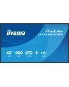 IIYAMA LH4366UHSB-B1AG 43inch 3840x2160 UHD VA panel Haze 25precent 800cd/m2 Landscape and Portrait IP5X Dust pczerwonyection Speakers - nr 1