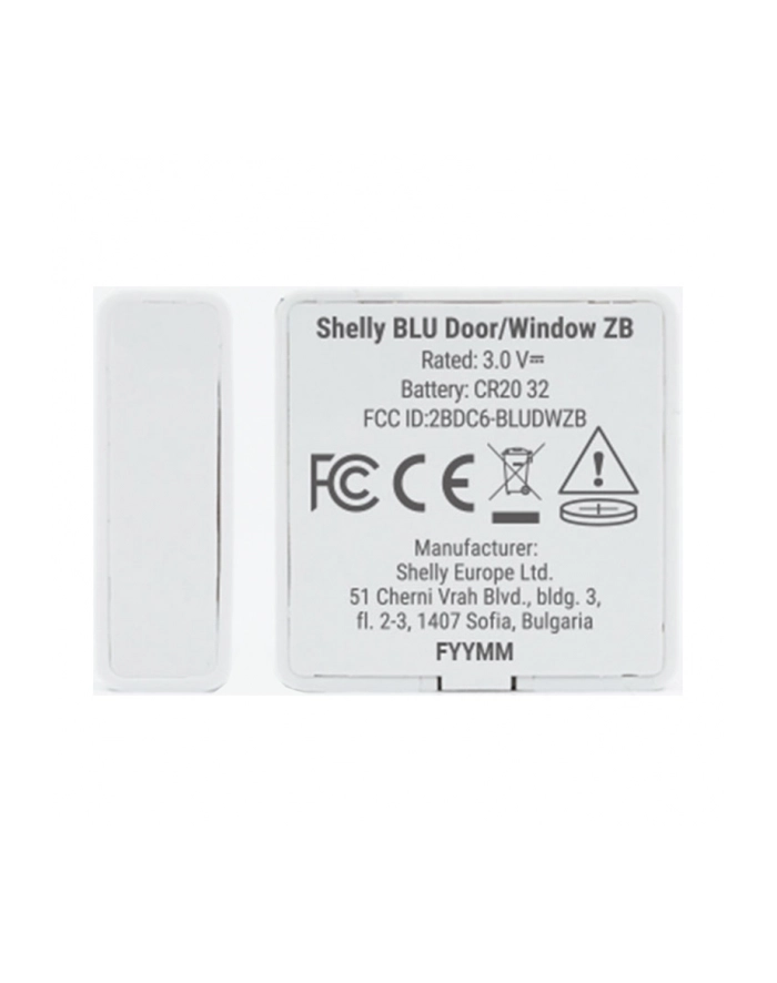 SHELLY BLU Door/Window ZB White Zigbee Contact Sensor główny