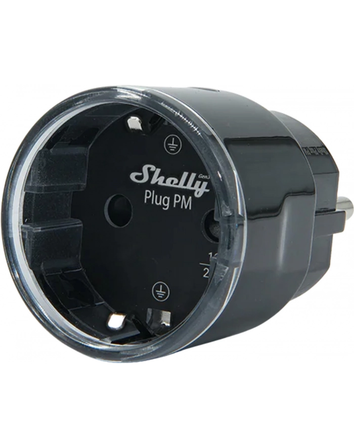 SHELLY Plug PM Gen3 Black WLAN Power Metering Smart Plug główny