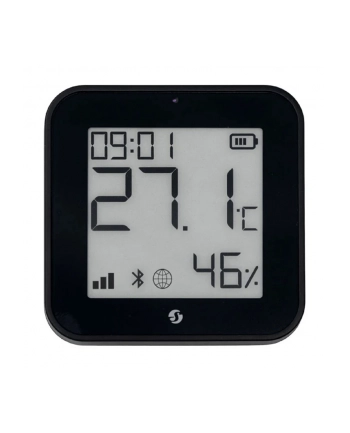SHELLY BLU H'T Display Black Zigbee Display Climate Sensor