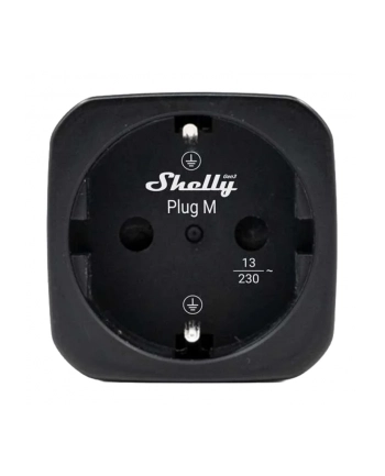 SHELLY Plug M Gen3 Black WLAN Power Metering Smart Plug
