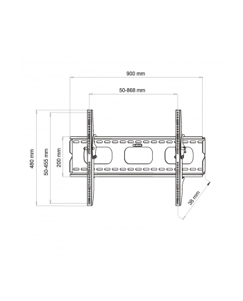 ART Uchwyt AR-11 do telewizora LCD | czarny | 42-70'' 100KG | VESA