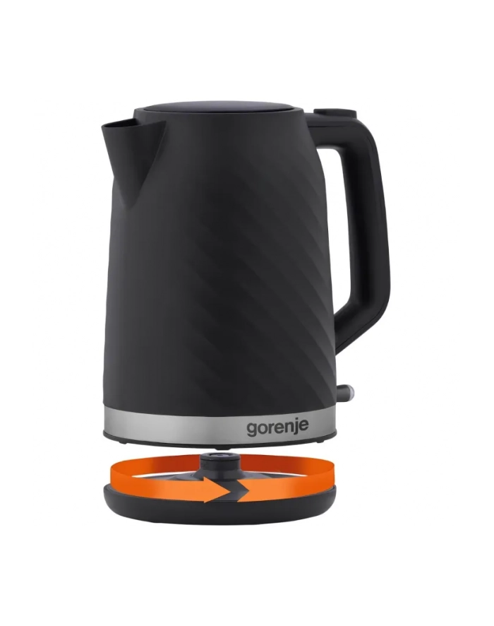 Gorenje | Kettle | K17SPB | Electric | 2200 W | 1.7 L | 360° rotational base | Plastic | Black główny