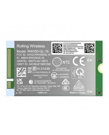 hp inc. Modem 4G LTE-Advanced Pro (Cat 16) WWAN    B8BD2AA