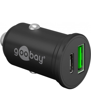 Goobay Dual-USB Car Fast Charger USB-C PD (Power Delivery), 45 W | 61739