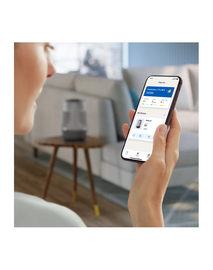 Philips | Humidifier | HU1510/03 Series 1000 | 19.6 W | Water tank capacity 3 L | Suitable for rooms up to 41 m² | Ultrasonic | Humidification capacity 275 ml/hr | Grey/Silver główny