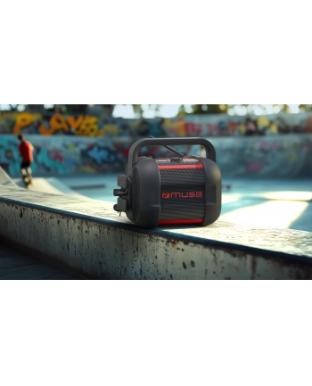 Muse | Jobsite Radio | M-968 BTR | 40 W | Waterproof | Bluetooth | Wireless connection | Portable | NFC features | Black/Red nr 1