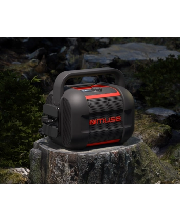 Muse | Jobsite Radio | M-968 BTR | 40 W | Waterproof | Bluetooth | Wireless connection | Portable | NFC features | Black/Red nr 2