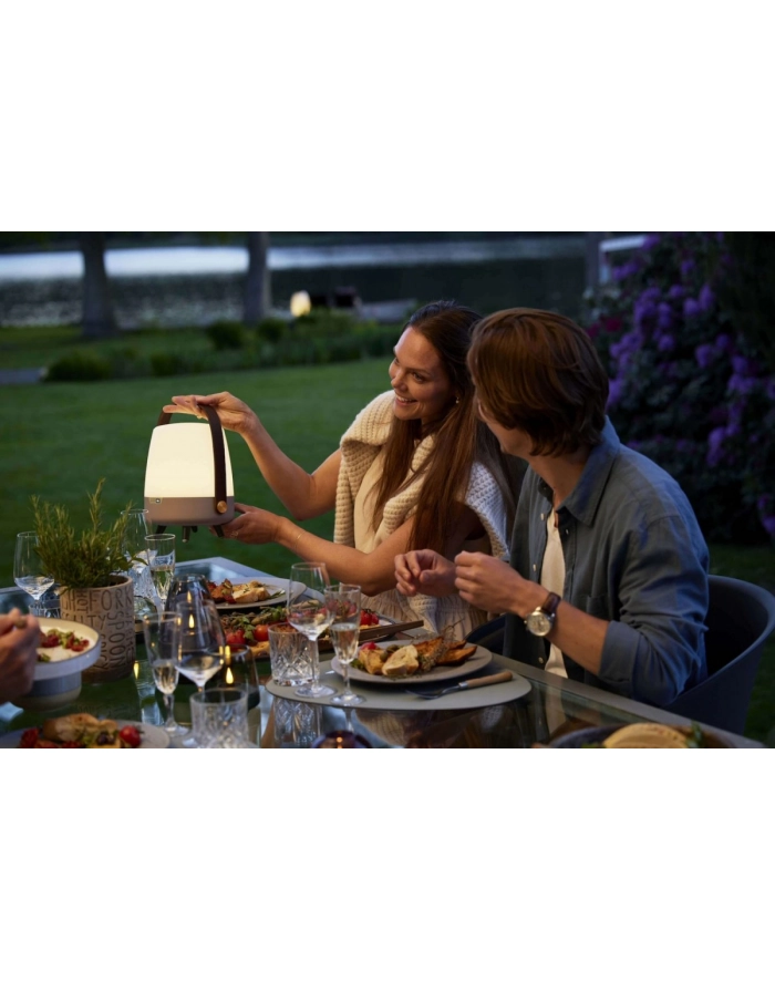 kooduu Lampa przenośna z głośnikiem Lite-Up Play Mini beżowa główny