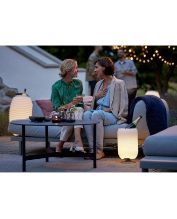 kooduu Lampa LED z głośnikiem i coolerem na napoje Atmos silver nr 2