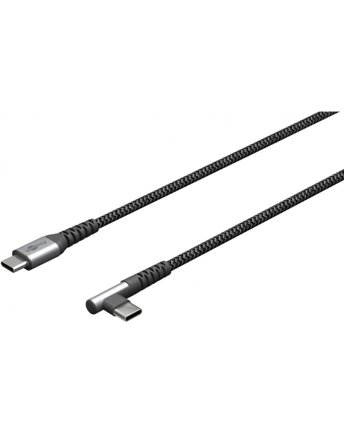 Goobay | 64659 USB-C to USB-C Textile Cable with Metal Plugs, 1 m | USB-C to USB-C główny
