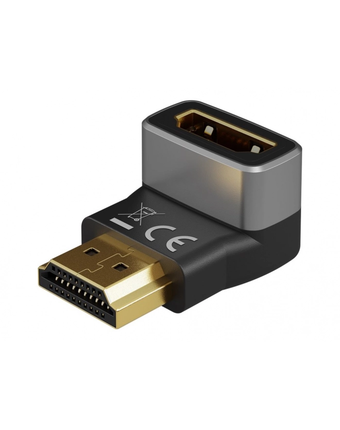 Goobay HDMI Angled Adapter 270° Vertical, 8K @ 60 Hz, Gold-Plated | 72011 główny