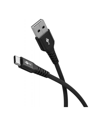 Goobay | USB-C to USB-A Supersoft Textile Cable with Metal Plugs | 74527