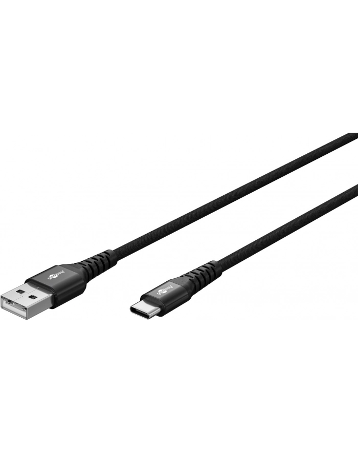 Goobay | USB-C to USB-A Supersoft Textile Cable with Metal Plugs | 74527 główny