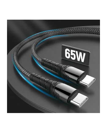 ColorWay Cable Type-C - Type-C (PD Fast Charging 65W) 3.0А, 1m | CW-CBPDCC040-GR nr 1