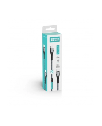 ColorWay Cable Type-C - Type-C (PD Fast Charging 65W) 3.0А, 1m | CW-CBPDCC040-GR nr 2