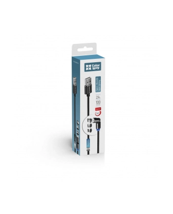 ColorWay Cable 3in1 (Lightning+MicroUSB+Type-C) Magnetic Rotation 540° 2.4А, 1m | CW-CBUU037-BK nr 2