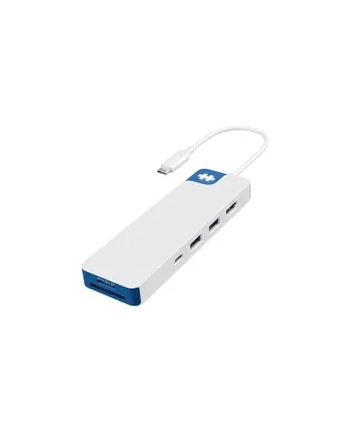 Hyper HyperDrive Flex 8 Port USB-C Hub, White/Blue | HD4102BUGL | HDMI ports quantity 1