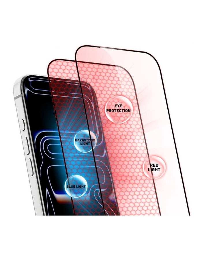 crong Szkło hartowane OptiRed Glass z filtrem światła niebieskiego iPhone 17 Pro główny