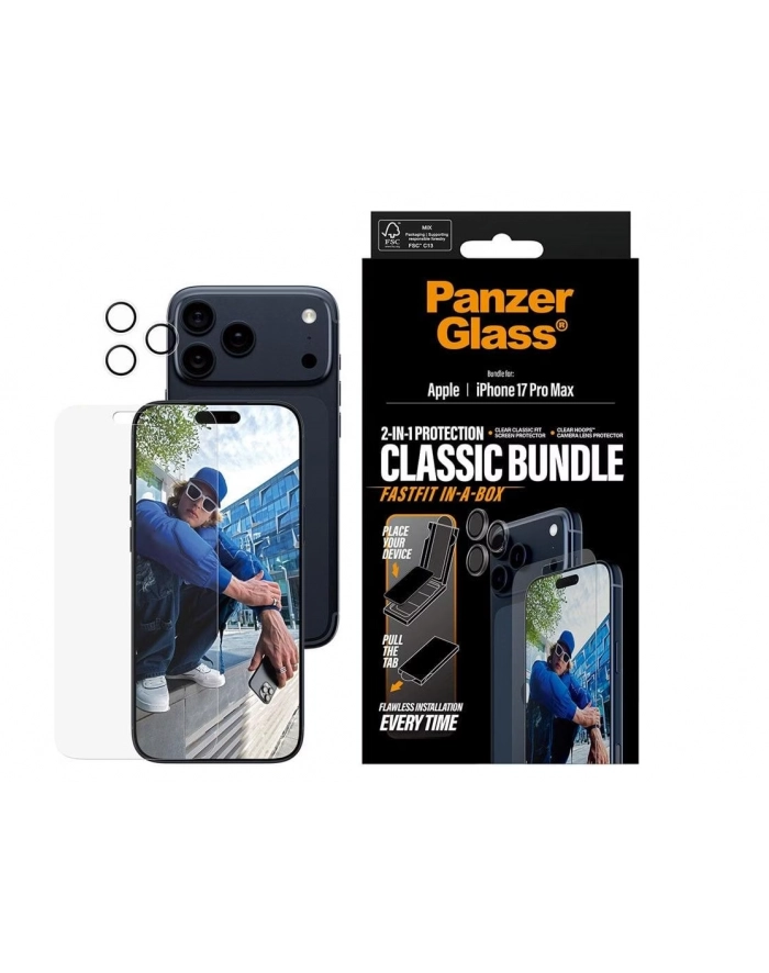 PanzerGlass 2-in-1 Classic Bundle | Screen Protector/Lens protector | Apple | iPhone 17 Pro Max | Transparent główny